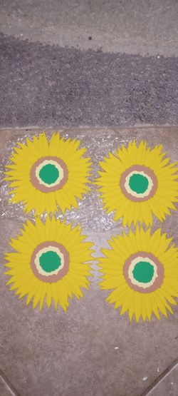 Set of 4 Sunflower Silicone heat-resistant trivet
