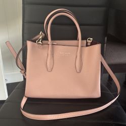 Authentic Kate Spade Margaux Medium Satchel in a beautiful blush pink pebbled leather.