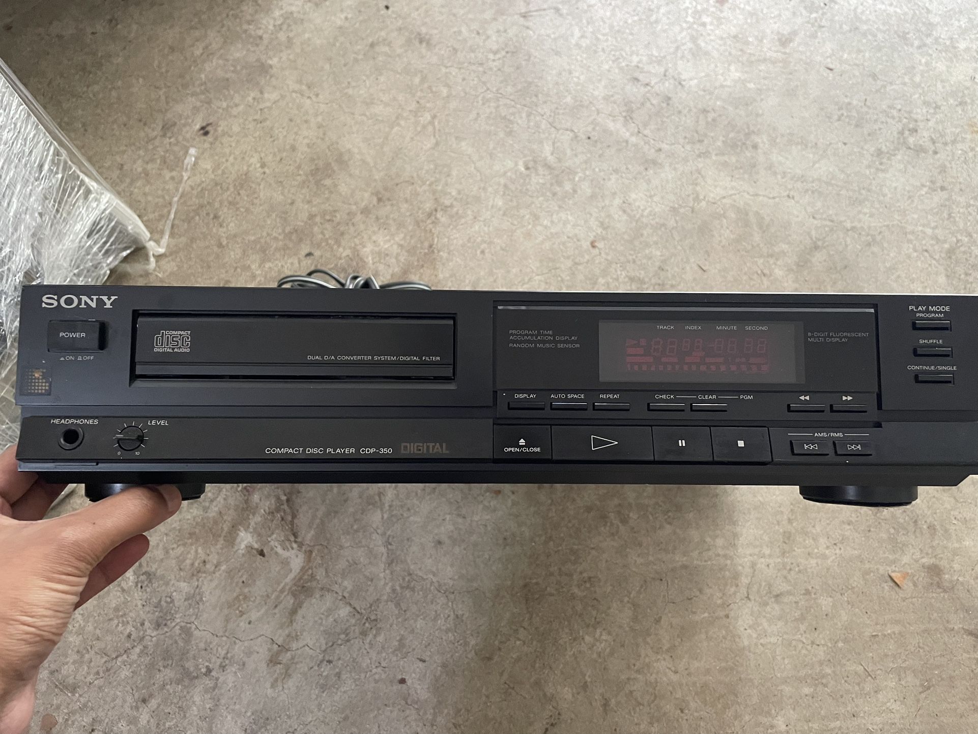 Vintage Sony CDP-350 Compact Disc Player