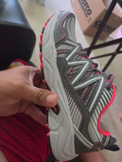 Fila Gray and pink Trail Running Sneakers size 8