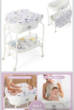 BABY JOY Bañera para bebé con cambiador,