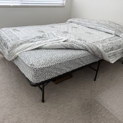 Queen Bed Frame and Mattress