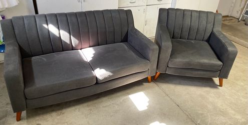 American Furniture Loveseat & Matching Chair