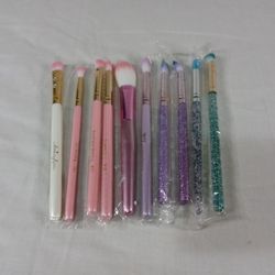 New/ Lot 10 Slmissglam Women Beauty Makeup Brushes *Cosmetic Bundle*