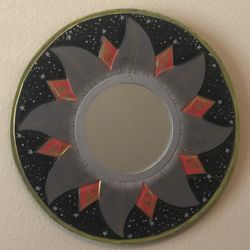 Vintage Sun Round Circle Mirror 