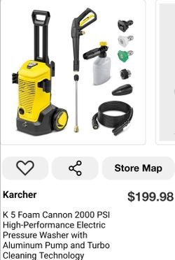 Karcher K5 2000 PSI 1.2 Gpm Electric Pressure Washer with Foam Cannon