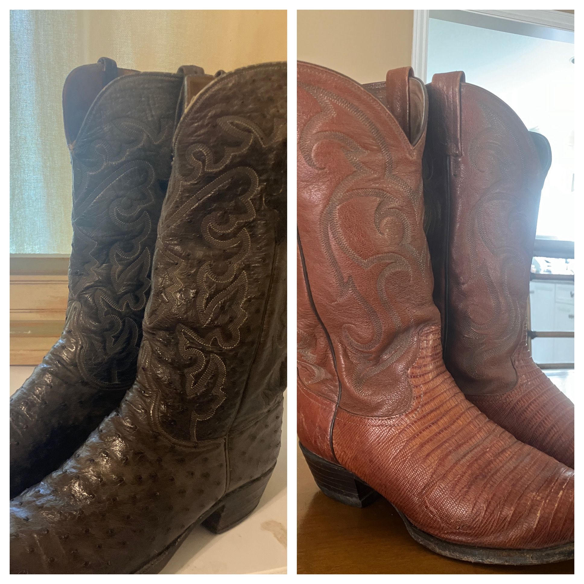 $175 LUCCHESE + TONY LLAMA WESTERN COWBOY BOOT