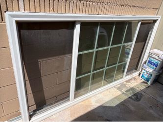 48x96 retrofit white vinyl window with grids.