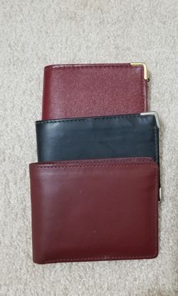 Red Black Leather wallet new