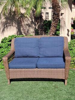 Wicker Patio Loveseat