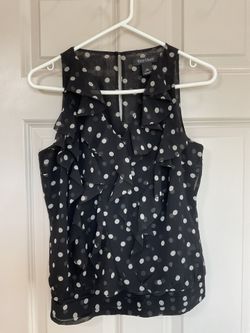 White House Black Market Polkadot Blouse - Size XS
