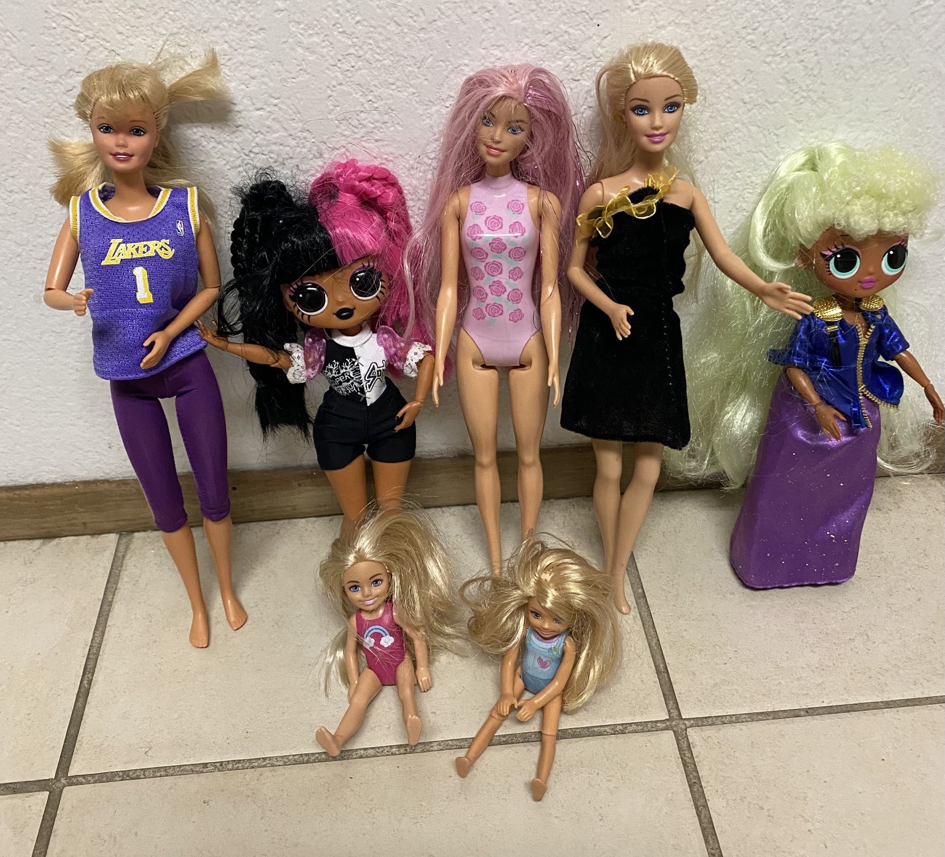 7 Barbie & OMG Dolls $10 All