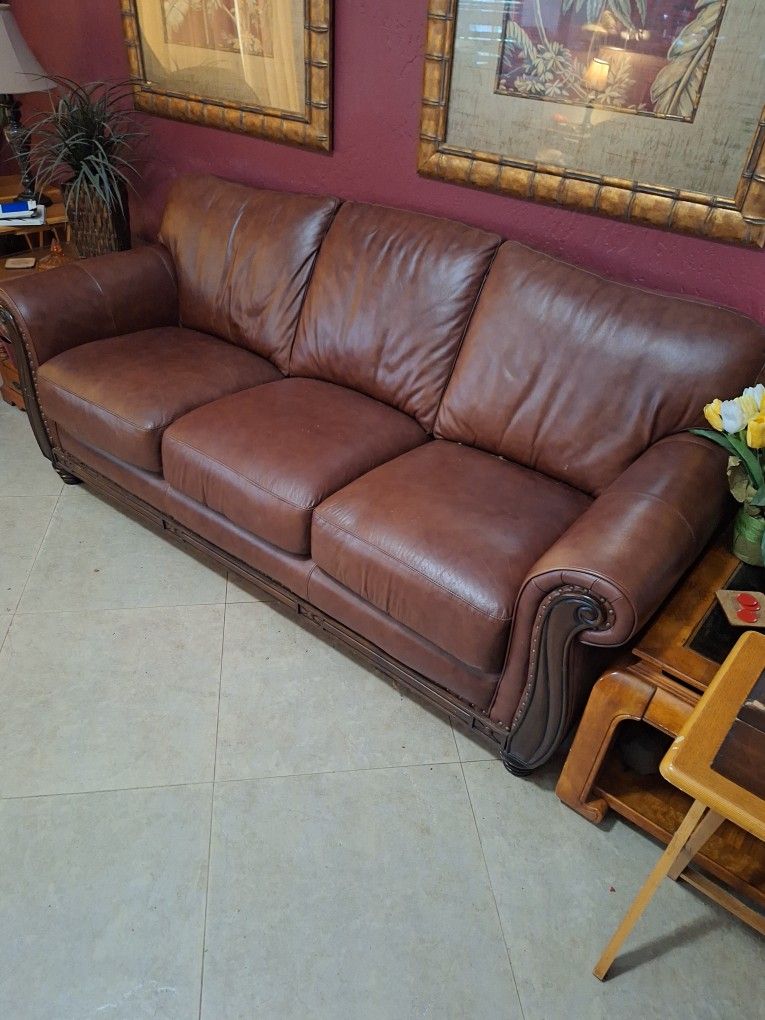 Leather Couch & Matching Love Seat