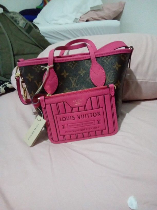 Brand New Louis Vuitton Bag Flip You Can Wear It Inside Out Pink Comes Wity Tag And All Straps Included
