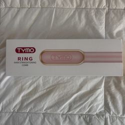 TYMO Ring Hair Straightener Brush – Hair Straightening Iron with Built-in Comb, 20s Fast Heating & 5 Temp Settings & Anti-Scald, Perfect for Prof