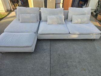 SÖDERHAMN
Sectional, 4-seat with chaise, Fridtuna light beige