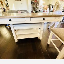 Ashley Bolanburg Dining Table 4 Chairs 2 Barstool