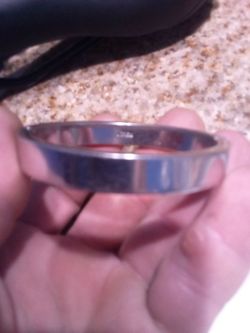 J. Crew Hinged Bracelet Bangle 8" OD Silver Wrist Jewelry Bracelet NWT