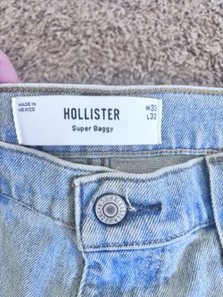 NWT Men’s Hollister Super Baggy Light Wash Jeans