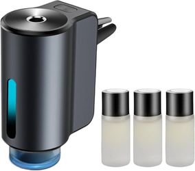 Car Air Freshener Diffuser, Smart Car Air Freshener, Car Diffuser Air Freshener with Three Adjustable Modes, Aromatizante Para Carro with 3pcs Essenti