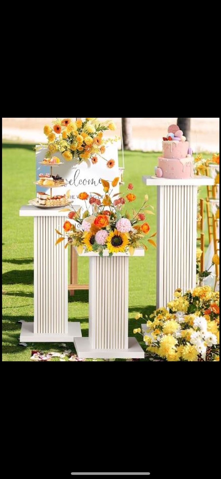 Wedding Party Square Pedestals