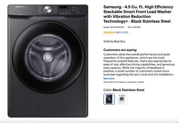 Samsung Front Load Washer & Dryer Set — Excellent Condition