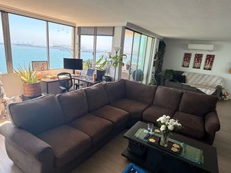 6 seat L-shaped couch