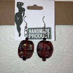 Beautiful Handcrafted Glass Lampworks Beaded Earrings