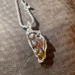 Fire Agate Pendant 