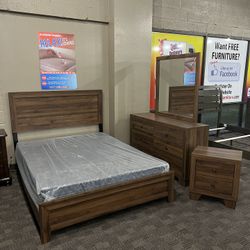 Brown Queen Bedroom Set 