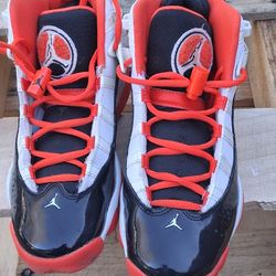 Nike Air Jordan's 6 Rings White N Black Team Orange Colorway