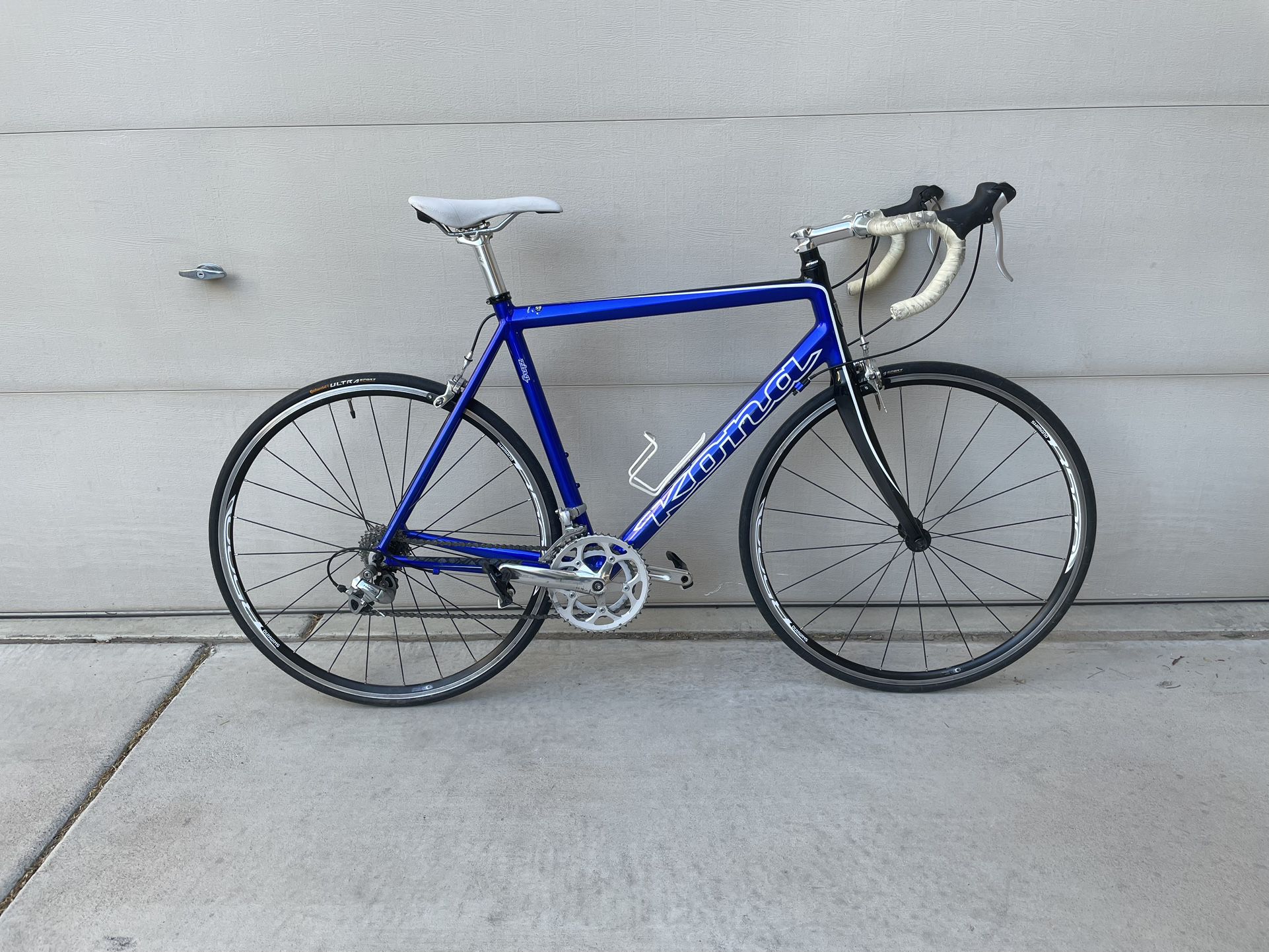 Road Bike Kona Zing Bicycle Aluminum Frame Blue White 
