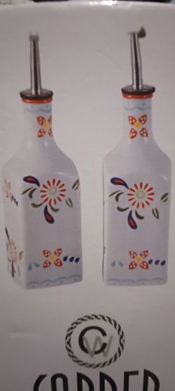 Corded Ware Oil And Vinegar Set (The Mayflower Series)