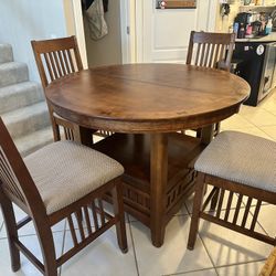 Counter Height Table Set W 4 Chairs 