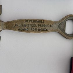Rare Alamo Iron Works Solid Brass Beer Opener Ice Hammer Chipper