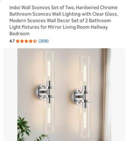 Chrome wall sconces