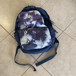 A Volcom Backpack Small But Can Fit A Lot Of Stuff Inside.