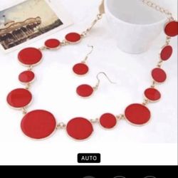 Red Wild Gold Plated Jewelry Set