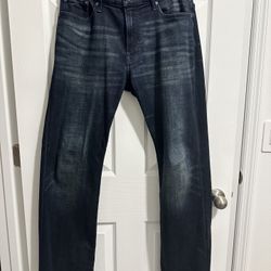 Lucky Brand Mens Jeans Size 32x30 363 Vintage Straight Dark Wash Distressed