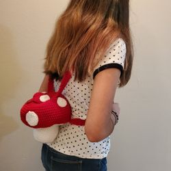 Crochet Mushroom Backpack 