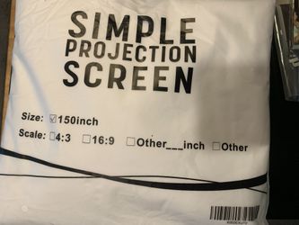 Projection Screen 150” 