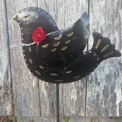 Garden Stake Hand painted Bogie Bird