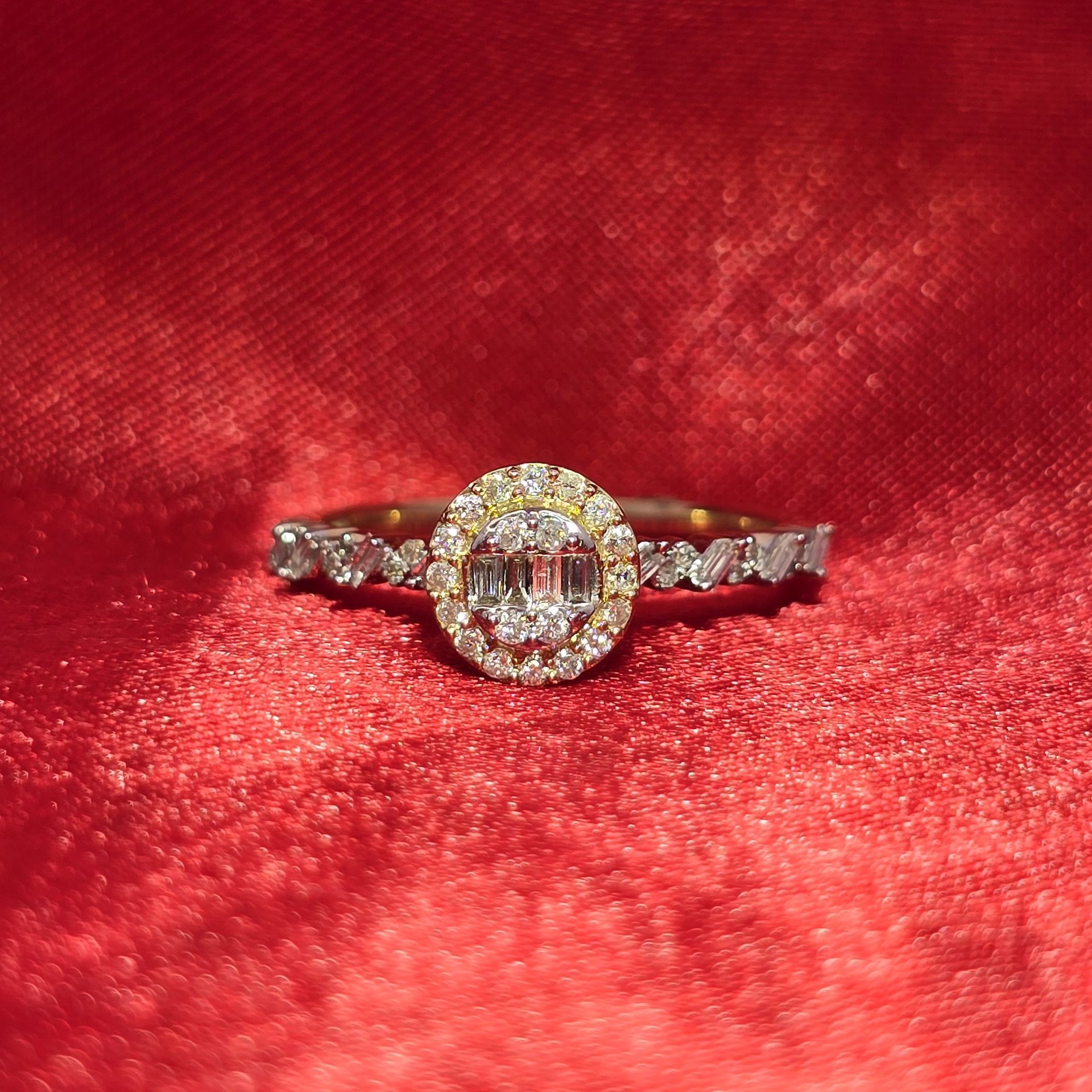 10k Yellow Gold Diamond Baguette Ring 0.28 ctw