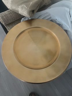 12 pc Gold Charger Plate