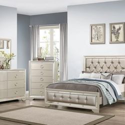 BED + DRESSER AND MIRROR - CHEST $299 - NIGHTSTANDS $249 EACH!!! JUST $10 DOWN AND SAME DAY DELIVERY!!!