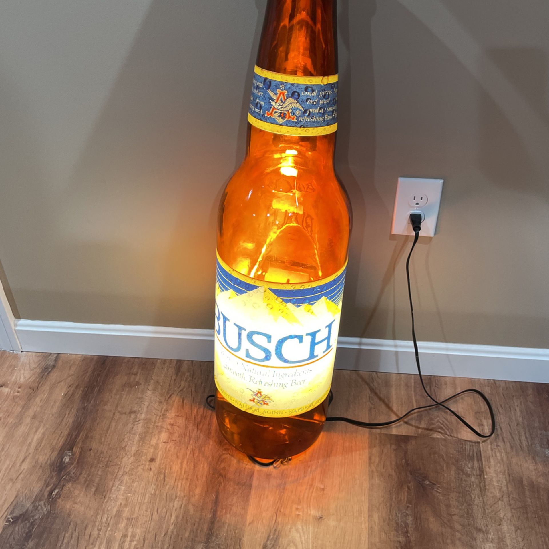 1987 -  36” Plastic Busch Beer Lighted Sign