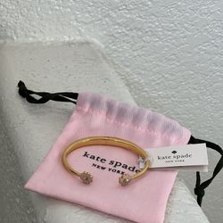 Kate Spade Flower Hinged Bangle Bracelet 
