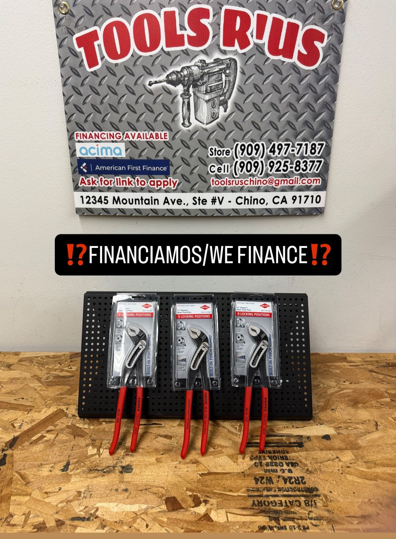 KNIPEX 10” Alligator Water Pump Pliers(CADA UNA/EACH)**(FINANCIAMOS/WE FINANCE)**
