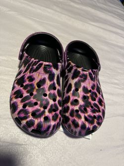 Pink Leopard Crocs