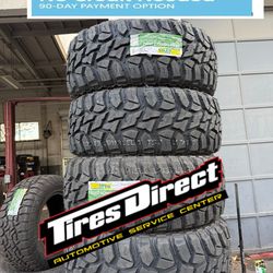 33X12.50R15 SET OF 4 MUD TIRES WITH INSTALLATION AND BALANCING